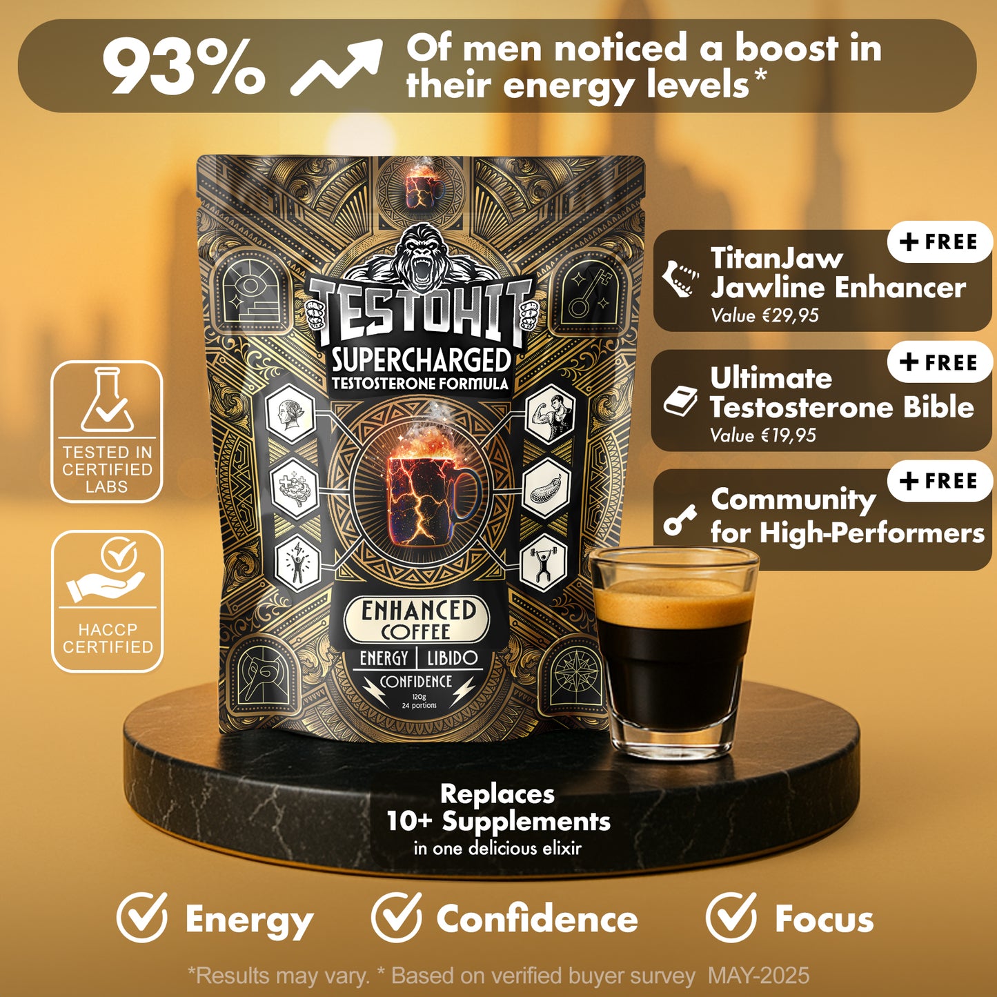 SUPERCHARGED – Science Enhanced Coffee Formula for Men 30+