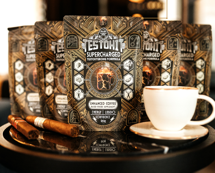 Daily performance boost drink for men’s energy focus and stamina.
